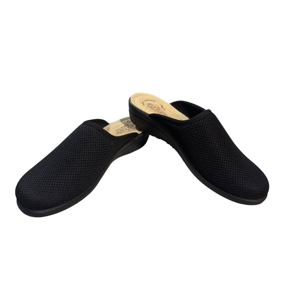 Fly Flot Black Italian Mesh Anatomic‎ Clogs 9